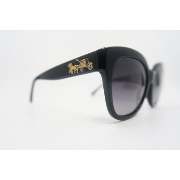 COACH HC8264 5002/T3 New Black/Gray Gradient Polarized Authentic Sunglasses - Picture 4 of 8